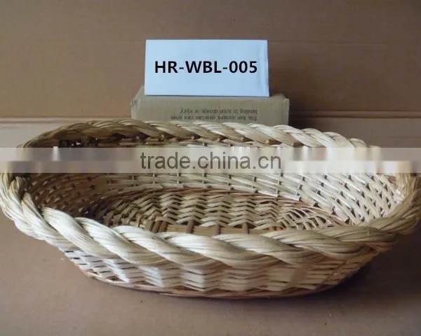 Handmade Willow Handled Fruit Basket With Round or Rectangular Shape photo-5