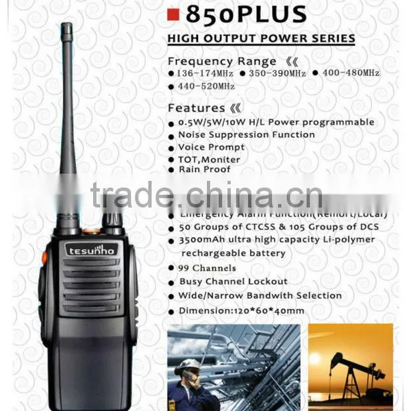 TESUNHO TH-850PLUS IPX6 Water Proof Professional Two Way Radio Handheld Walkie Talkie photo-4