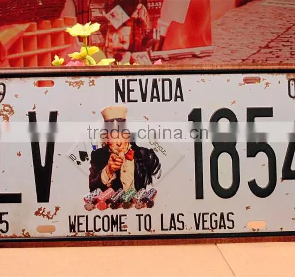 Custom Tin Sign Car License Plate Frame Creative Metal Sign Cover With Number Aluminum License Plate Sheet photo-3