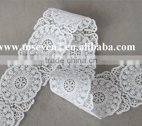 Good Price 100% Polyester Guipure Lace Trim Liturgical Lace Trim Bridal Lace Trim photo-3