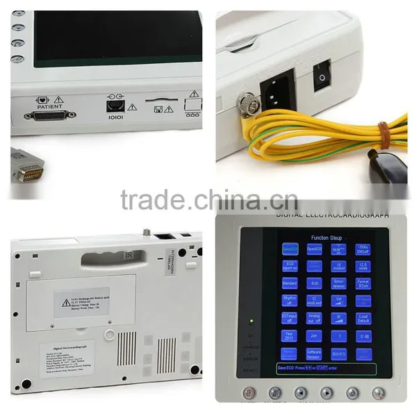 China Supplier of Portable Electric Three/six/twelve Channels Ecg Machine Electrocardiograph 3 Channels photo-6