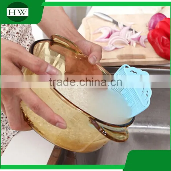 Multipurpose Plastic Smile Manual Fruit Vegetable Rice Sifter Wash Washing Basin Strainer Sieve With Clip photo-5