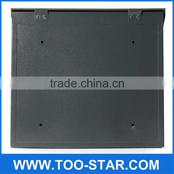 355x315x85mm Black Post Letter Box Mail Box Lockable Stainless Steel Wall Mount Mail Boxes photo-3