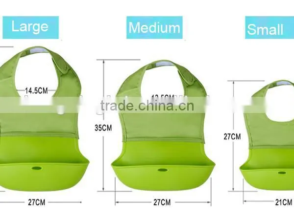 Silicone Roll Up Bib With Comfort-Fit Fabric Neck photo-4