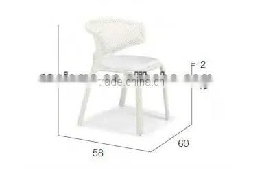 2017 Trade Assurance New Design Famous Modern Restaurant Used Synthetic Rattan All Weather Single Dining Chair photo-3