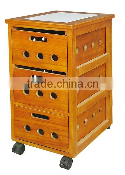 New Style High Quality and Good Price Wooden Cabinet With Wheels photo-2