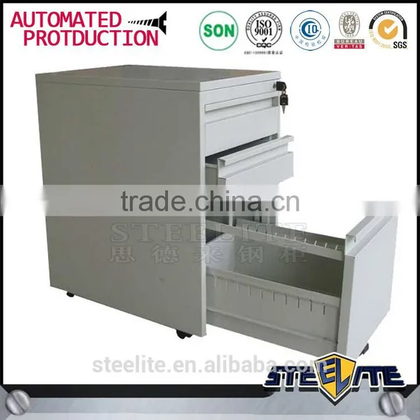 Grey Color Under Desk Small 3 Drawer Mobile Metal File Cabinet on Sale photo-2