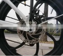 20 Inch CE Electric Bicycle Aluminum Alloy Suspension Fork Folding Electric Bike With One-piece Aluminum Alloy Wheel photo-6