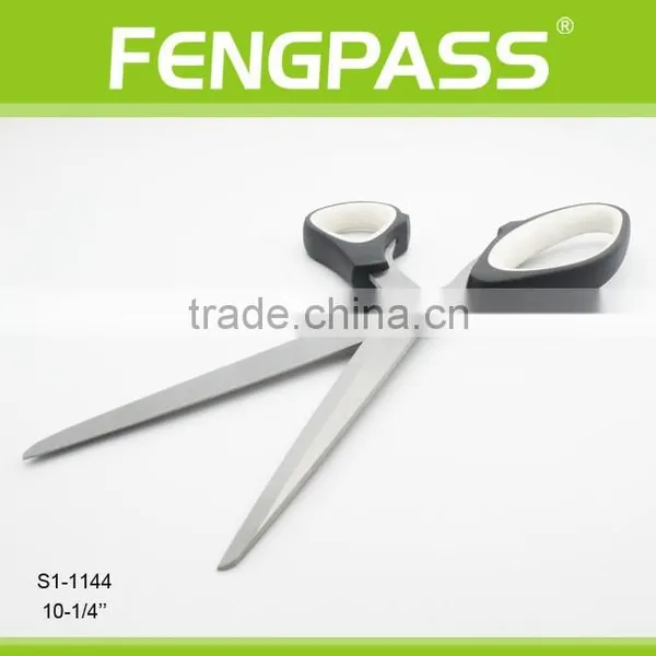 S1-1144 10.25 Inch 2Cr13 Stainless Steel Blade With PP+TPR Plastic Handle Long Blade Cutting Stationery Scissors photo-4