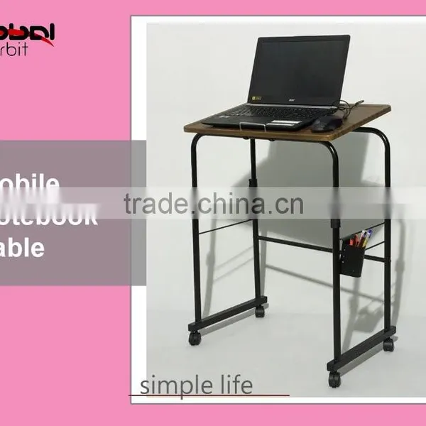 High Quality Office Laptop Table With Wheels, Mobile Computer Table Cart photo-2