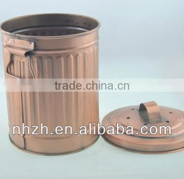 Metal Colored Trash Can Painting Colored Trash Can With Lid photo-2