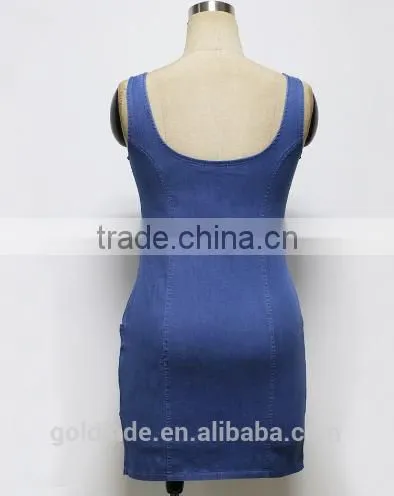 Denim Jeans Dress for Women Casual Dress Jeans ,blue Suspender Skirt Jeans Dress photo-6