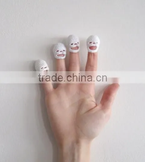 Hot Sale Tiny Crocheted Skulls, Finger Puppets. photo-2