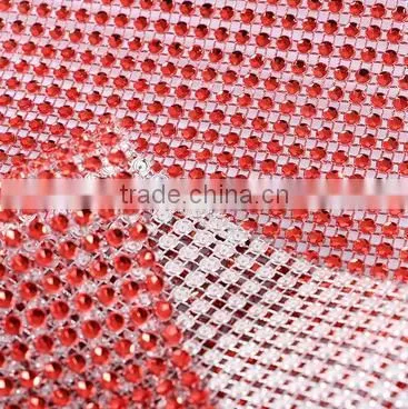 Bling Various Color Plastic Rhinestone Mesh Ribbon Wedding Decorative 10 Yards 24 Rows Plastic Mesh photo-3