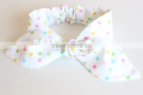 Boutique New Style Accessories Baby Pink Polka Dot Headbands for Little Girl photo-3