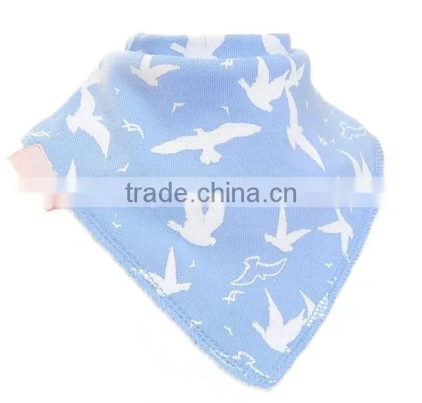 China Printing Cotton Custom Absorbent Dribbler Bandana Baby Bibs Wholesale photo-2
