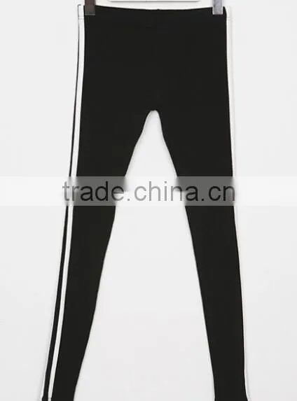 2016 Fashion 100% Cotton Leggings With the Taping photo-2