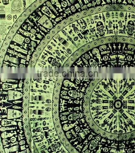 Tree of Life Tapestry Wall Art Hippie Tapestry Mandala Tapestry Green photo-2