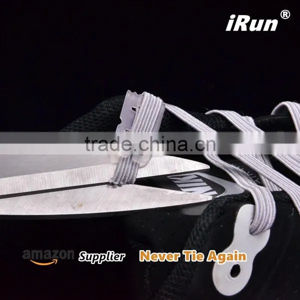 No-Slip No Need Tie Runners Work Shoes Blue Flat Elastic Shoelaces - Lazy Untied Elastic Anchor Shoelaces - Accept Custom photo-3