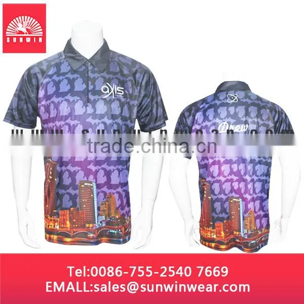Custom Factory Price Mens 100% Polyester Tripe Polo Shirt photo-5