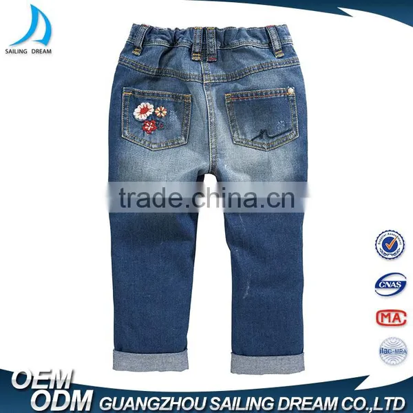 2017 Hot New Product Baby Girl Clothes Pure Denim Long Trouser Skinny Child Jean photo-3