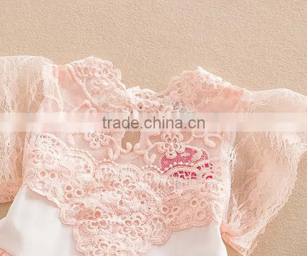 2017 Girl Lace Tulle Dress Girl Princess Dress With Lace photo-5