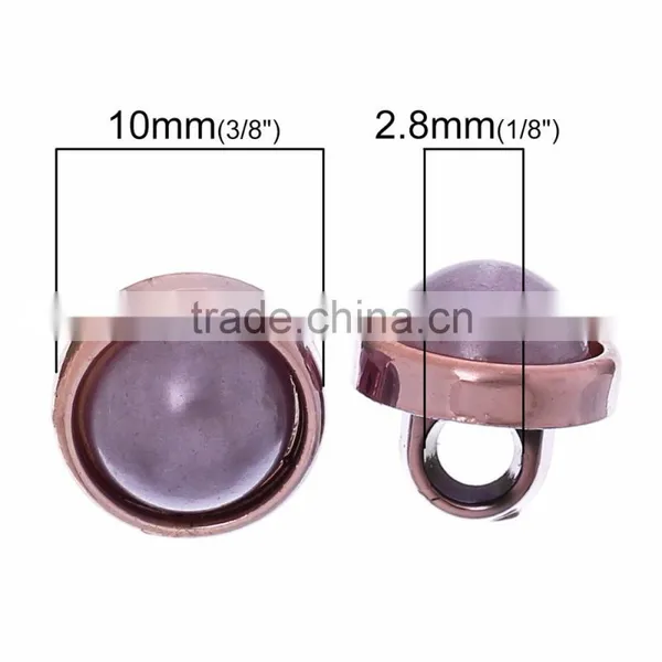 Wholesale Round Purple Pearl Imitation Resin Shank Button photo-2