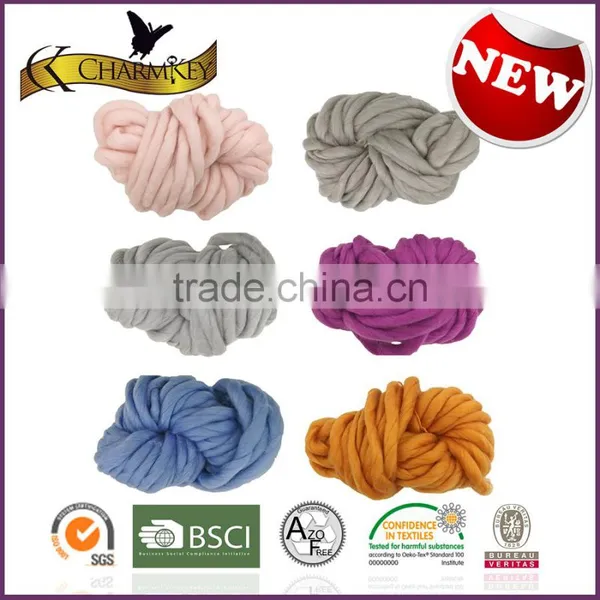 Charmkey Popular Thick Yarn 100 Acrylic Hand Knitting Yarn Chunky Roving Yarn photo-5