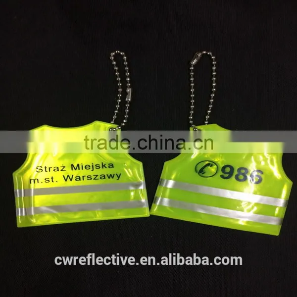 China New Design Promotion Soft Reflective PVC Key Chain photo-3