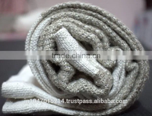Linen Cotton Herringbone Weave Hand Woven Bath Towel photo-5