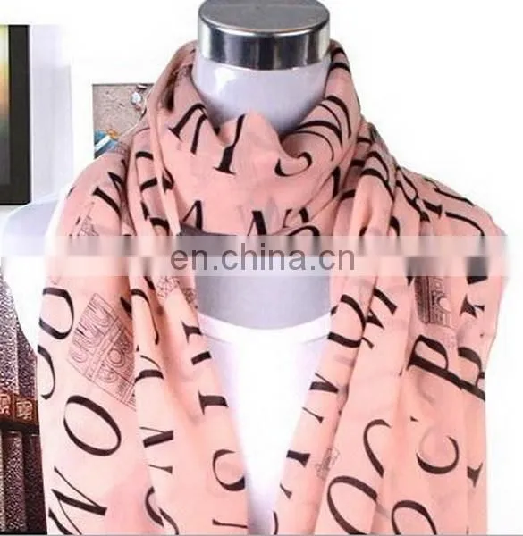 Initial Printing Chiffon Women Scarves Yarn Trendy Yiwu Stocking Fashion New Design Scarf photo-4