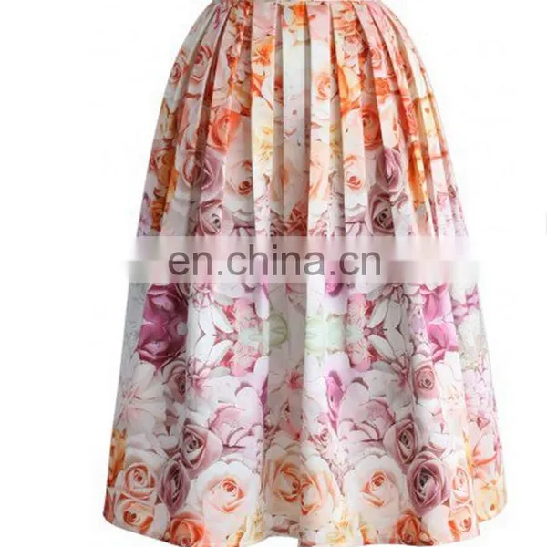 Flowers Whisper Pleated Midi Skirt photo-2