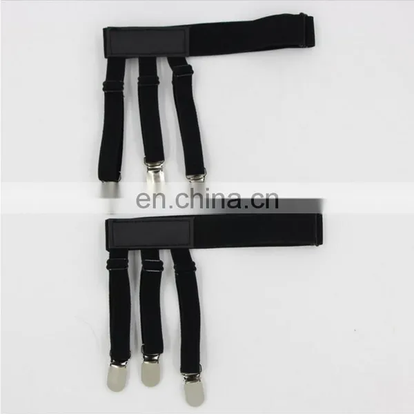 Wholesale One Pair Men's Colorful Elastic Shirt Stays Holders Garter With Non-slip Locking Clamps photo-6