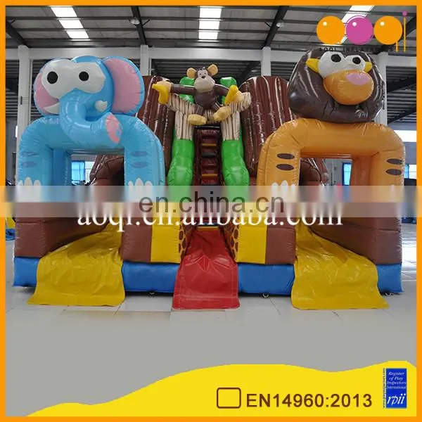 Child Inflatable Climbing Jump Dry/wet Duel Slides for Business photo-2