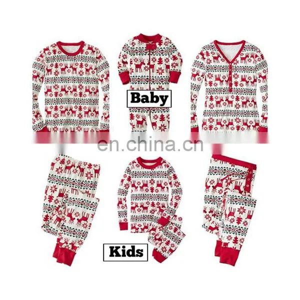 Christmas Winter Baby Father Mother Elk Pattern Sleepwear Family Matching Costume Pajamas photo-2