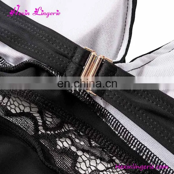 2017 Summer Solid Color Black Backless Plus Size Swimsuit High Waist Bikini photo-3