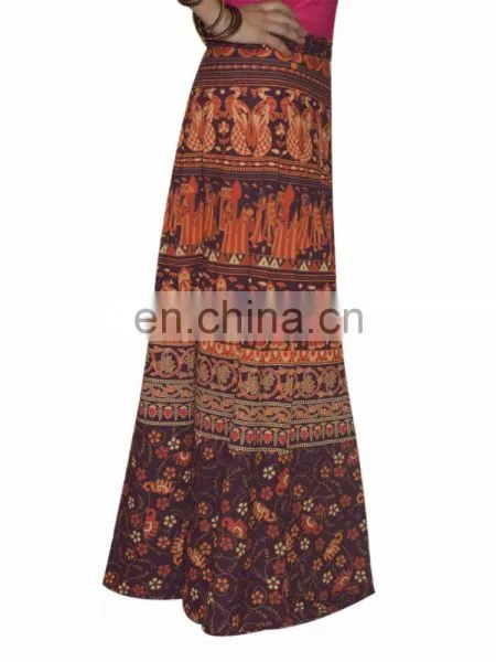 Long Wrap Around Skirt Sarong Wrap Around Dress Summer Hippie Beach Boho Cotton Wrap Around Skirt Dress Hippie Boho Women Wears photo-2