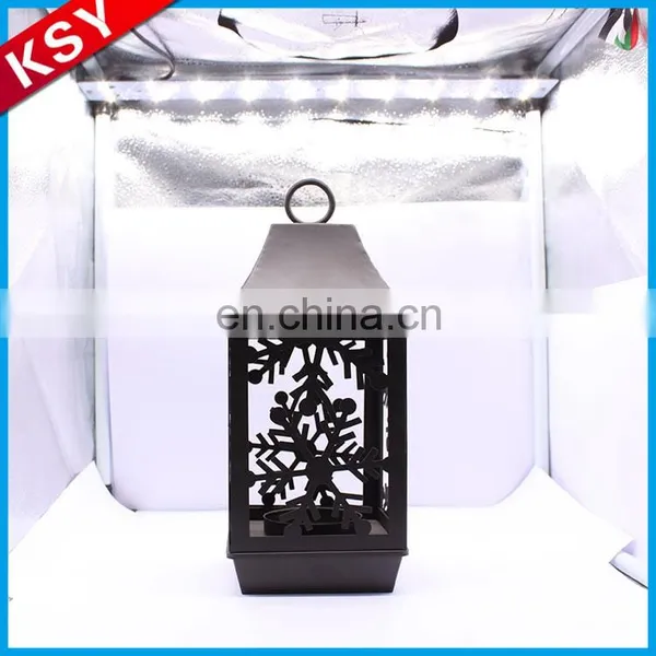 Fashionable Design Professional Production Noir Metal Pillar Candle Lantern Holders