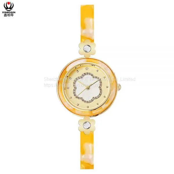 XINBOQIN Manufacturer OEM Women Waterproof Japan Movement PC21 Quartz Acetate Watch photo-4