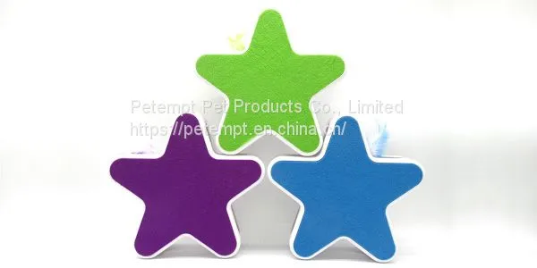 Pentagram Box Cat Toy With Rotating Feather