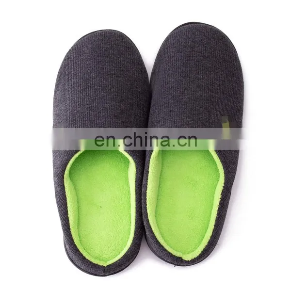 Indoor Outdoor Wholesale Embroidery Original Two-Tone Men's Memory Foam Slipper photo-2