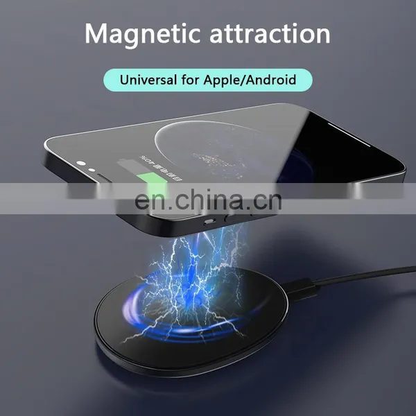 Ready Stock Magnetic Wireless Charger Manufacture Mobile Phone Wireless Charging Magnetic for Iphone 12 Pro Max X 11 photo-2