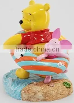 Lovely Winnie Bear With Pink Pig , Bear Figure Craft photo-2