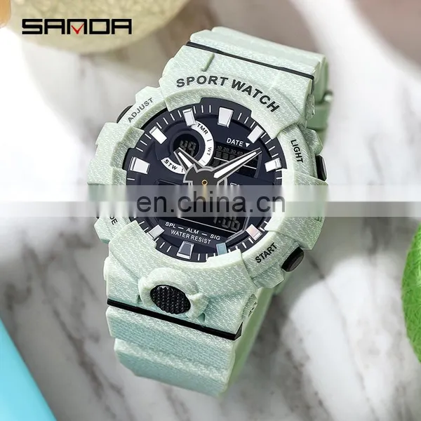SANDA 3030 Multi-functional Ladies Brand Digital Watches Alarm Waterproof Luminous Chronograph Fashion Girls Wrist Watches photo-5