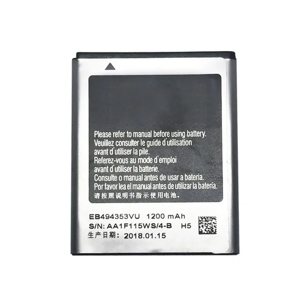 Cell Phone EB494353VU Lithium Ion Battery For Samsung S5330 GT-S5570 GT-i5510 I559 S5570 S5250 S5232 C6712 S5750 photo-2