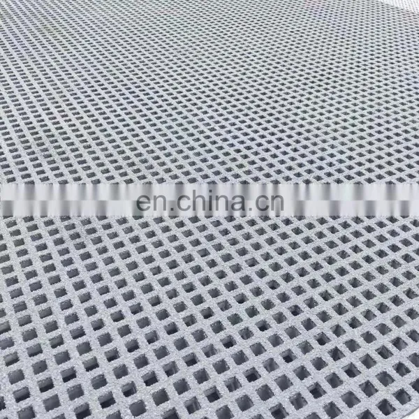 Yellow Orange Gray Black Square Mesh Size FRP Grid 15mm to 63mm Thick Frp Grp Fiberglass Grating photo-3