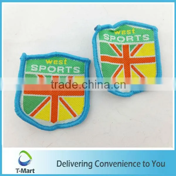 Cheap Price Embroidery Badge/Sticker/patch Design Woven Label for Clothings, Bags, and Garments