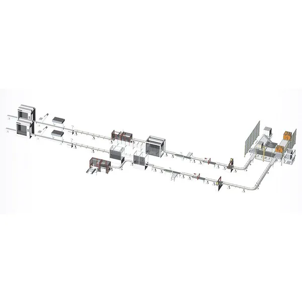 Packing and Palletizing Linkage Line Beverage Industrybox and Palletizing Production Line