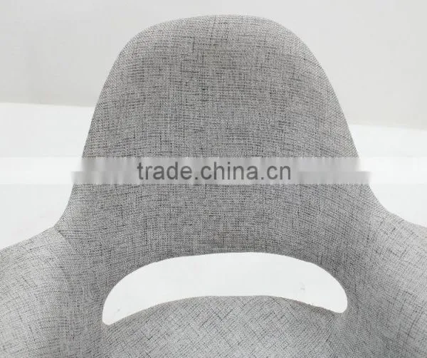 Replica Fiberlgass Material Wooden Legs Fabric Blue Color Organic Chair by Eero Saarinen photo-6