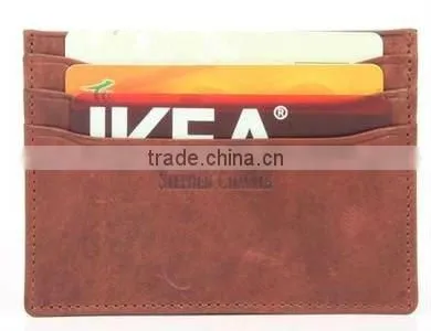 Supply the 6 Credit Card's Leather Card Holder With Italian Leather 100% Handmade